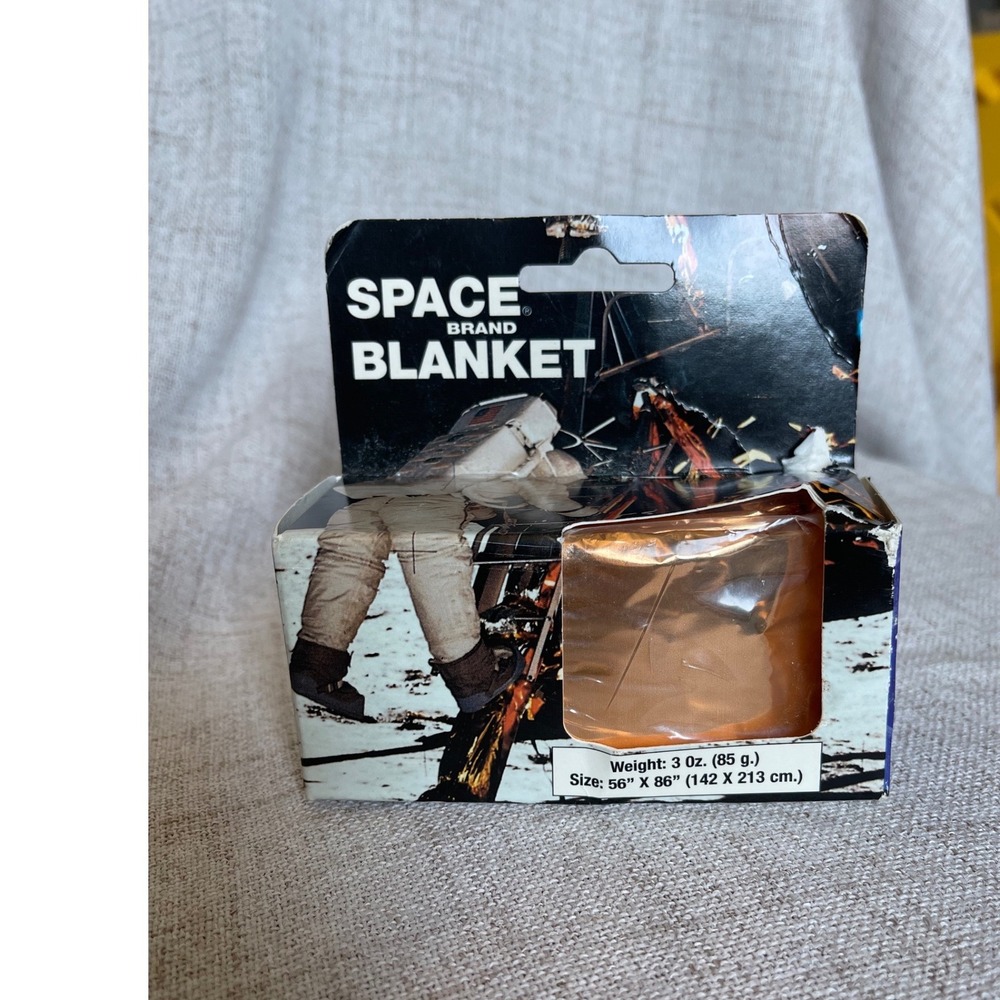Space Brand Emergency Blanket MPI Outdoors NASA Technology Orange 56x86 Made USA